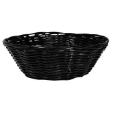 Zodiac Black Polyrattan Round Basket 7"